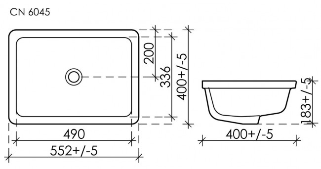 Раковина Ceramica Nova Element 55*40 CN6045 встраиваемая снизу