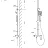 Душевая система Vincea Cube VSFS-4C12BG брашированное золото
