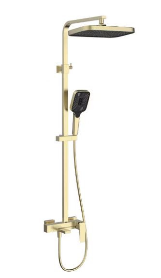 Душевая система Vincea Cube VSFS-4C12BG брашированное золото