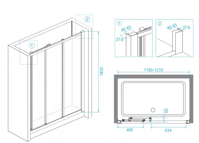 Душевая дверь RGW CL-11 120 04091112-51 шиншилла