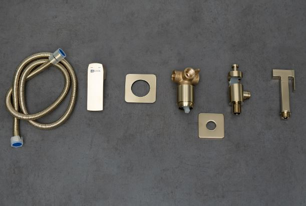 Комплект гигиенического душа Lemark Ursus LM7219BG брашированное золото