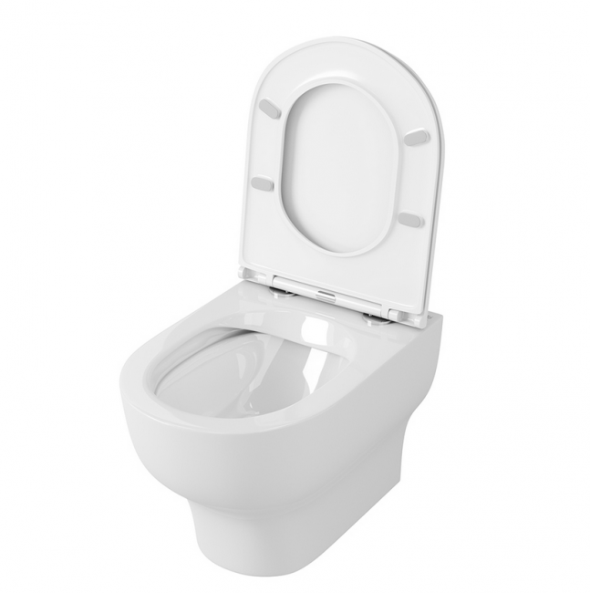 Унитаз подвесной OWL Tid Cirkel-H OWLT190701 безободковый с микролифтом