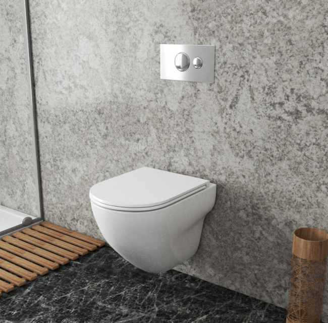 Унитаз подвесной OWL Wave Cirkel-H TOWLT190801 безободковый система смыва Торнадо с микролифтом