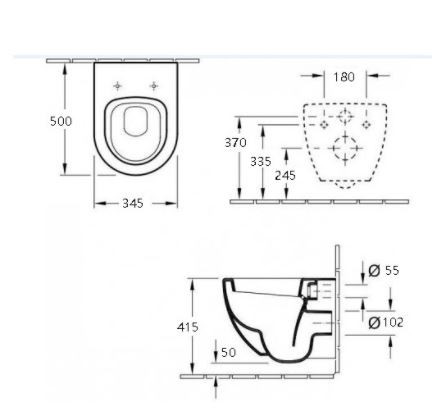Унитаз подвесной Esbano Luchena ESUPLUCH безободковый