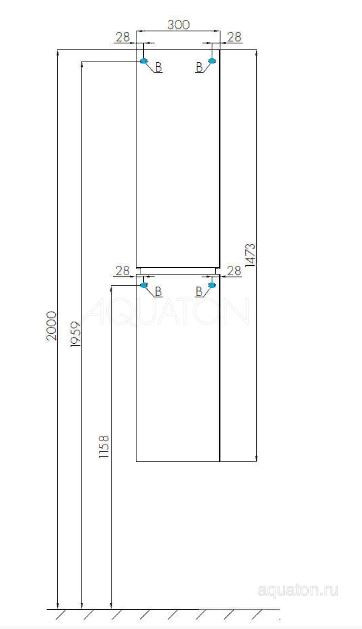 Шкаф-колонна Акватон Скай PRO 1A238603SY01L левый белый глянец