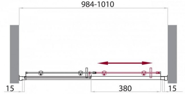 Душевая дверь BelBagno UNO-BF-1-100-C-Cr прозрачное