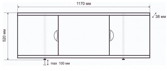 Экран под ванну Emmy Валенсия 117