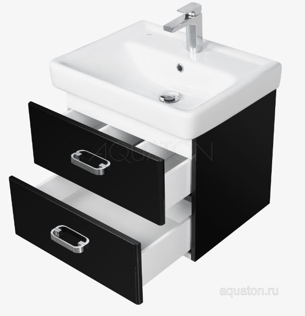 Тумба под раковину Акватон Америна 70 1A137601AM950 черная