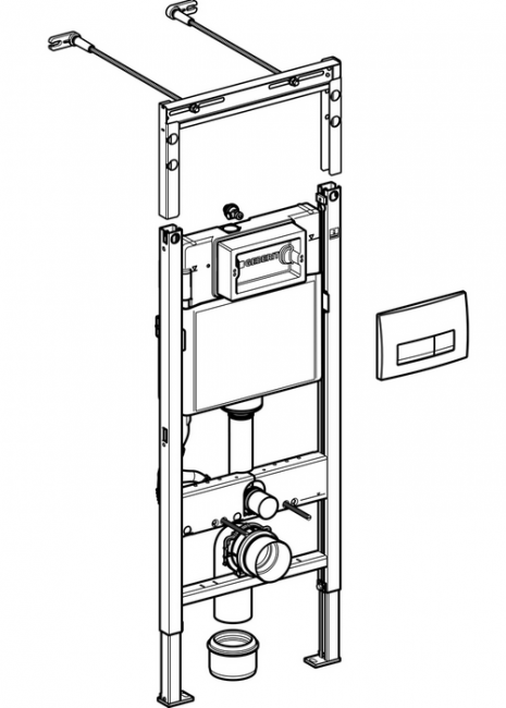 Система инсталляции для подвесного унитаза Geberit Duofix 458.125.21.1