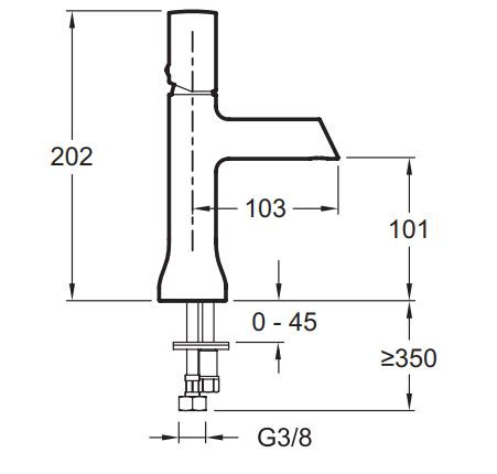 Смеситель Jacob Delafon Toobi E7329-CP для раковины
