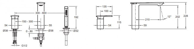 Смеситель Jacob Delafon Stance E14774-CP для ванны