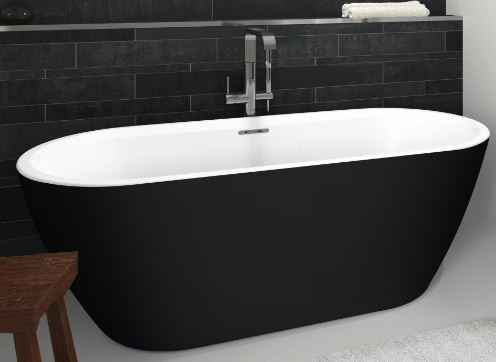 Ванна акриловая Riho Inspire Velvet 180*80 B085001220 черно-белая
