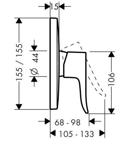 Смеситель Hansgrohe Metris 31456000 для душа