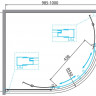 Душевой уголок BelBagno DUE-RH-2 100*80 прозрачное