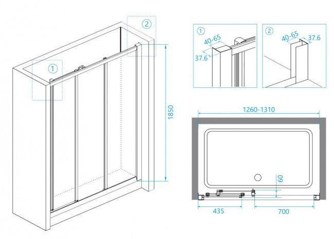 Душевая дверь RGW CL-11 130 04091130-51 шиншилла