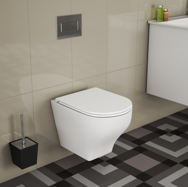 Унитаз подвесной OWL Eld Ruta Line-H OWLT190602 безободковый с микролифтом