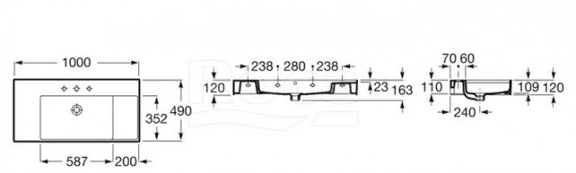 Раковина Roca Inspira Square Unik 32752A000