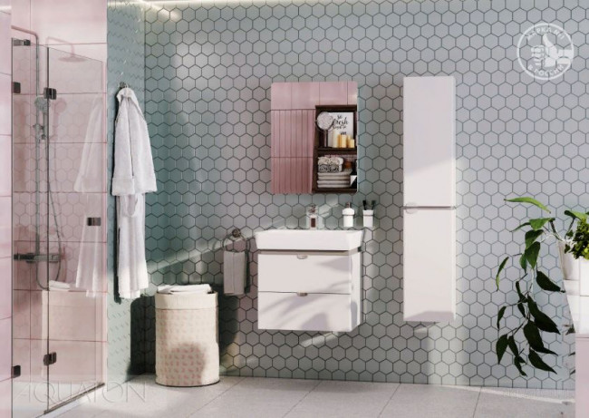 Тумба под раковину Акватон Скай PRO 50 1A238001SY010 белая глянец