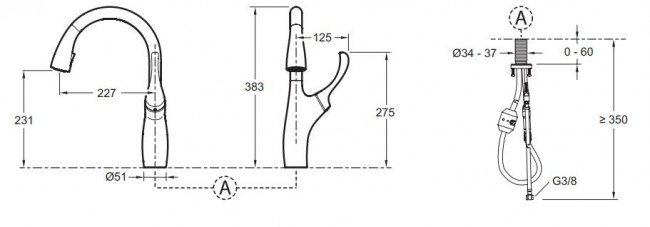 Смеситель Jacob Delafon Suzanne E72511-VS для кухни