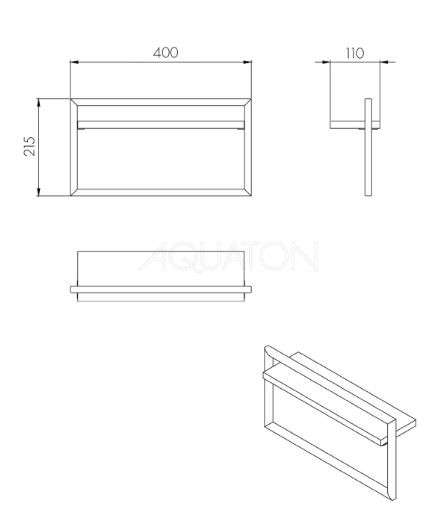Полотенцедержатель Акватон Лофт Урбан 1A255403LQX50 дуб орегон