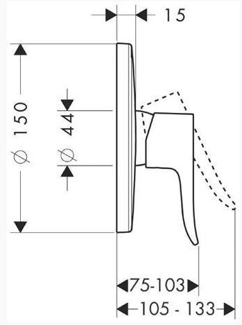Смеситель Hansgrohe Metris 31685000 для душа