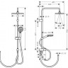 Душевая система Hansgrohe Vernis Shape Showerpipe 230 1jet Reno 26282670 черный матовый