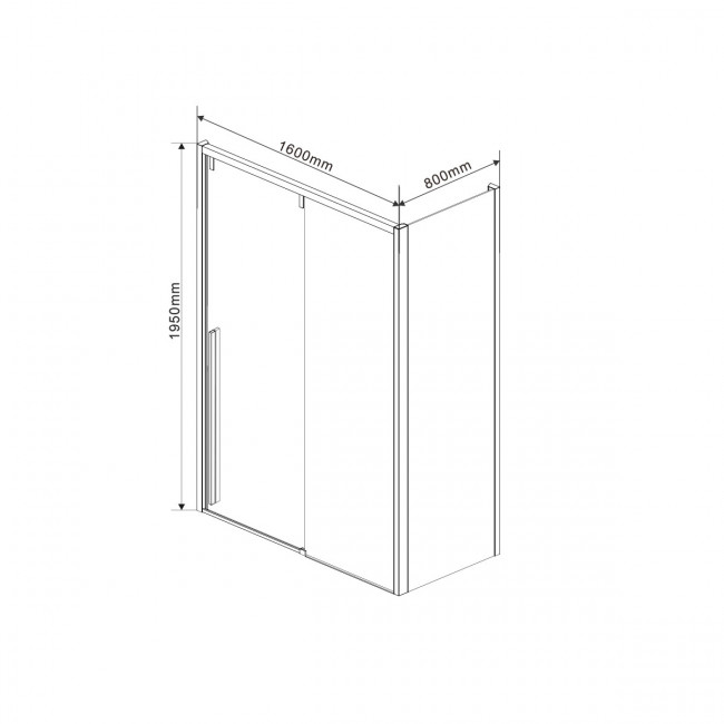 Душевой уголок Vincea Lugano 160*80 VSR-1L8016CL-1 прозрачное