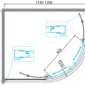Душевой уголок BelBagno DUE-RH-2 120*80 прозрачное