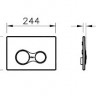Комплект инсталляции VitrA V12 9830B003-7207 с безободковым унитазом VitrA Sento Rim-Ex кнопка матовый хром
