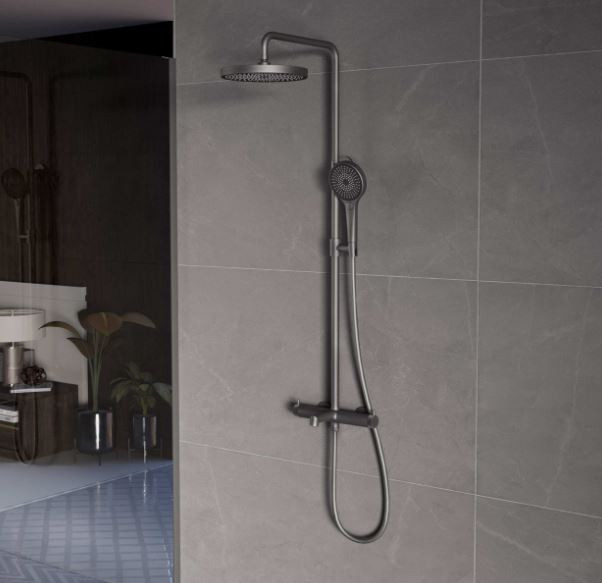 Душевая система Vincea Rim VSFS-2RM1GM вороненая сталь