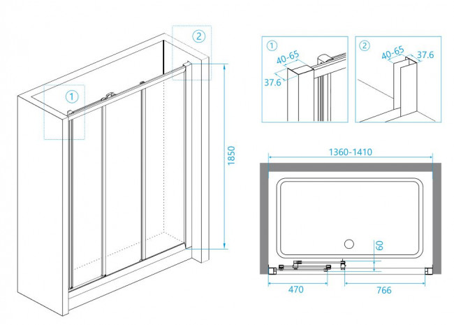 Душевая дверь RGW CL-11 140 04091140-51 шиншилла