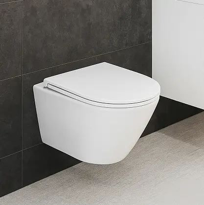 Унитаз подвесной Azario Vela AZ-2480 смыв Торнадо безободковый с микролифтом