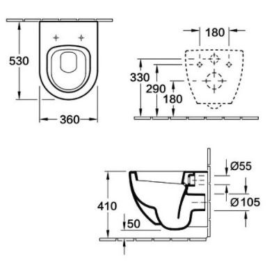 Унитаз подвесной Esbano Amapola ESUPAMAPGM безободковый серый матовый