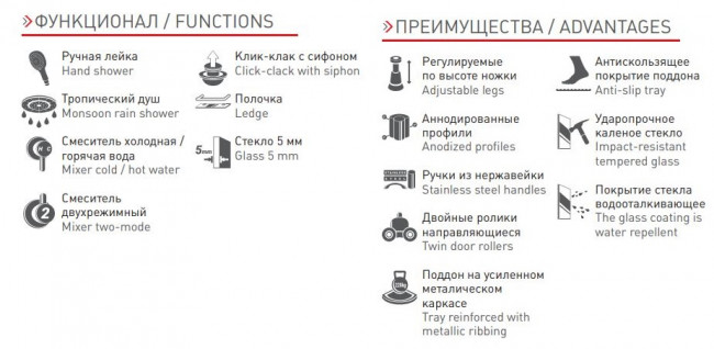 Душевая кабина Timo Standart T-1101 P 100*100