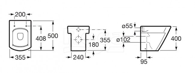 Унитаз приставной Roca Hall 347627000