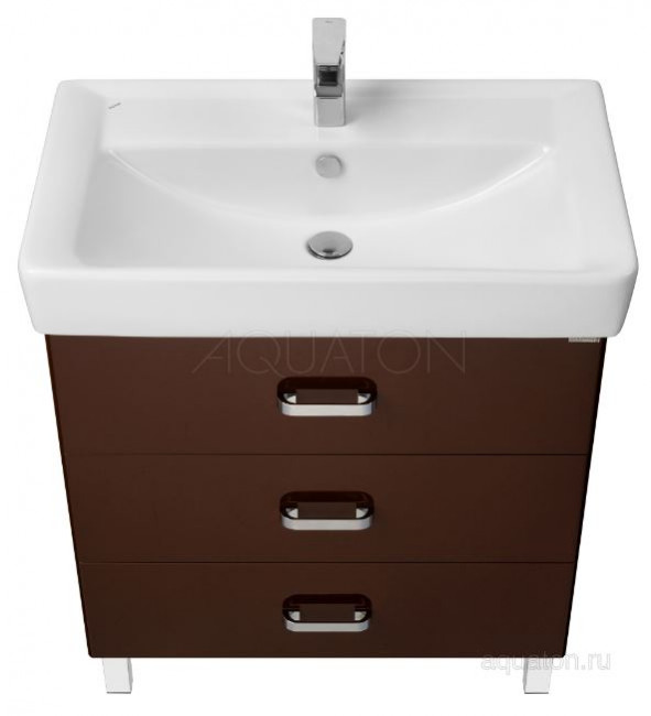 Тумба под раковину Акватон Америна 70 М 1A169001AM430 темно-коричневая