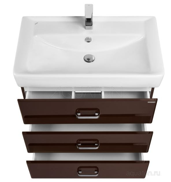 Тумба под раковину Акватон Америна 70 М 1A169001AM430 темно-коричневая