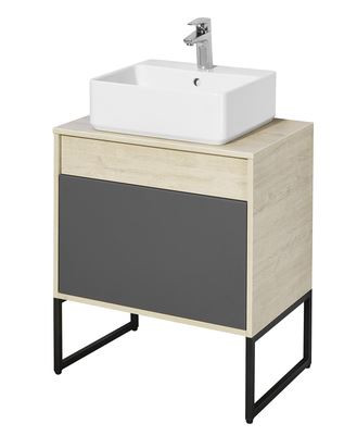 Тумба под раковину Акватон Лофт Урбан 65 1A254001LQX60 серый графит дуб орегон