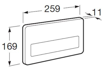 Клавиша смыва Roca PL-3 890097004 стальная