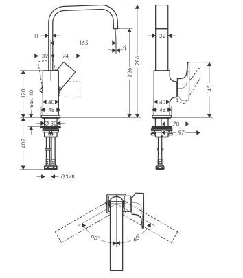 Смеситель Hansgrohe Metropol 32511000 для раковины