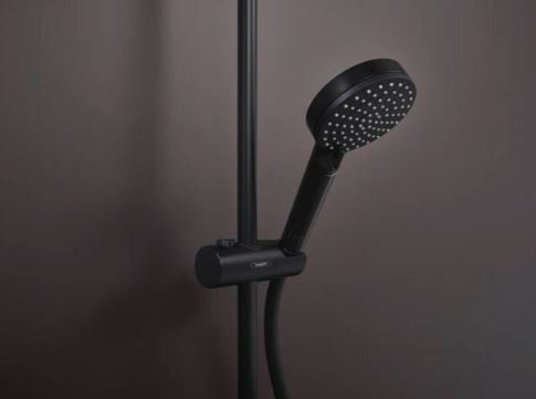 Душевая система Hansgrohe Vernis Shape Showerpipe 230 1jet EcoSmart Reno 26289670 черный матовый