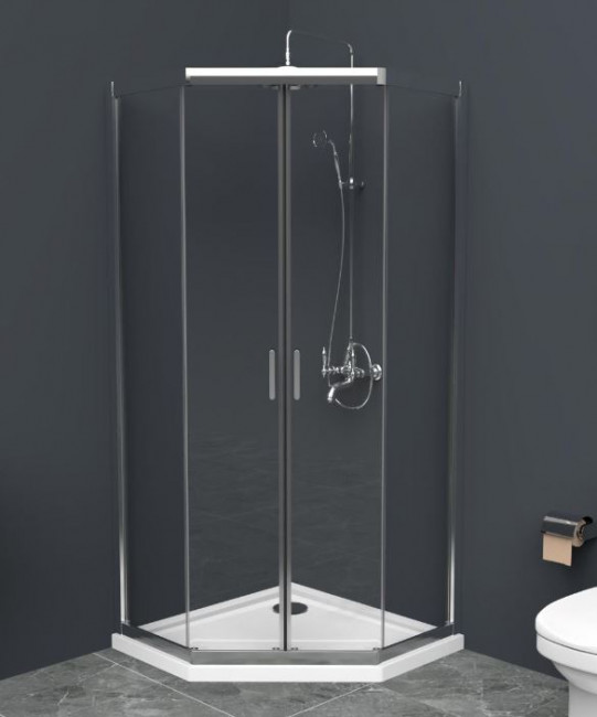 Душевой уголок BelBagno UNO-195-P-2-90-C-Cr 90*90 прозрачное