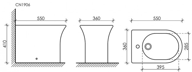 Биде напольное Ceramicanova Star CN1906