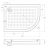 Душевой поддон акриловый BelBagno TRAY-BB-RH 100*80 левый