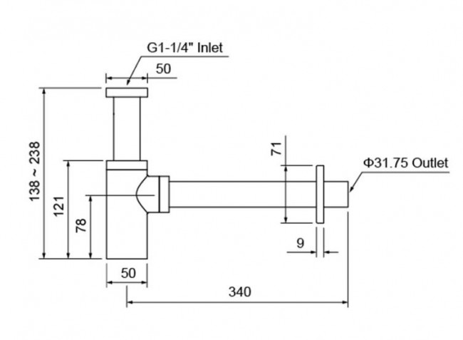 Сифон для раковины Aquatek AQ6012MB черный матовый