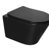 Унитаз подвесной Azario Vela AZ-2480MB смыв Торнадо безободковый черный матовый с микролифтом