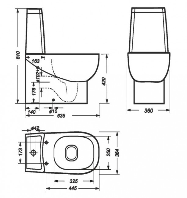 Унитаз-компакт Sanita Luxe Infinity Rimless DM с микролифтом INFSLCC01040522R