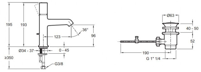 Смеситель Jacob Delafon Rivoli E24323-CP для раковины