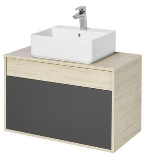 Тумба под раковину Акватон Лофт Урбан 80 1A247601LQX60 серый графит дуб орегон