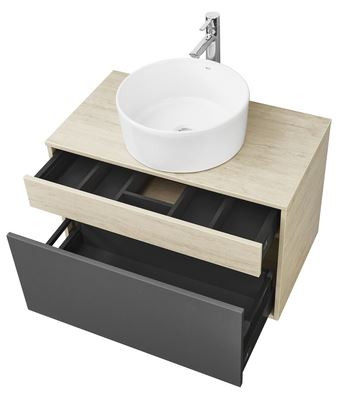 Тумба под раковину Акватон Лофт Урбан 80 1A247601LQX60 серый графит дуб орегон